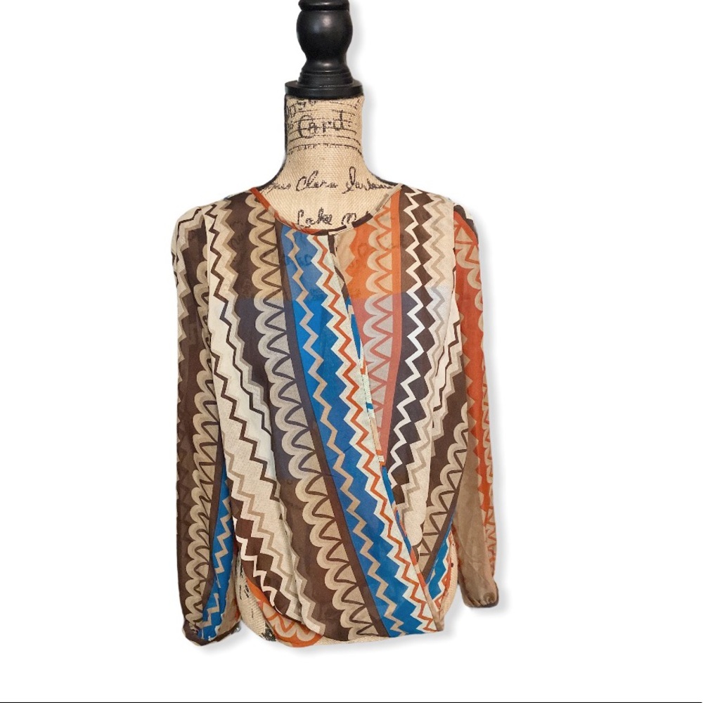 Chelsea & Violet graphic tribal blouse & tube top